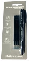 BALLOGRAF Erase Pen 0.7mm 20227 schwarz, mit Ersatzminen 