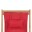 Image 6 vidaXL Chaise pliable de plage Tissu et cadre en bois Rouge
