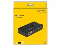 DeLock USB-Switch 11491, Anzahl Eingänge: 2 ×, Steckertyp Seite