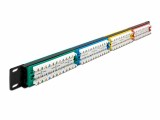 DeLock Patchpanel 19" 24 Port Cat.5e, 1HE, farbig, Montage
