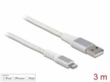 DeLock USB 2.0-Kabel USB A - Lightning 3 m