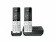 Gigaset Schnurlostelefon Comfort 500A Duo Schwarz/Silber