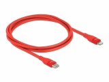 DeLock USB-Kabel USB C - Lightning 1 m, Rot