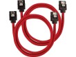 Corsair SATA3-Kabel Premium Set Rot 60 cm, Datenanschluss Seite
