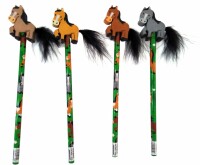 ROOST Bleistift mit Radiergummi 103759 Pferd 4 Farben