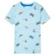Kinder-T-Shirt Hellblau Melange 116
