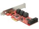 DeLock SATA-Controller PCI-Ex2- 10x SATA3 intern, RAID: Nein