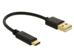 DeLock - Adaptateur USB - USB (M) pour USB-C (M) - 3 A - 15 cm - noir