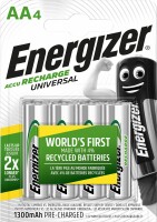 ENERGIZER Batterie Akku E301376002 AA/HR06, 1300mAh, 4 Stück, Kein