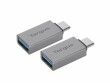 Targus - Kit adaptateur USB-C - USB 3.2 Gen 1 - argent