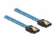 DeLock SATA-Kabel UV Leuchteffekt blau 50 cm, Datenanschluss