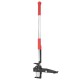 vidaXL Unkrautstecher Rot und Silbern 99,5 cm Eloxiertes Aluminium