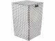 Kleine Wolke Wäschekorb Double 65 l, Platin, Detailfarbe: Platin