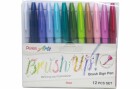 pentel Filzstift Brush Sign Pen Pastellfarben, 12 Stück