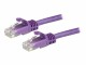 StarTech.com - 1.5m CAT6 Ethernet Cable, 10 Gigabit Snagless RJ45 650MHz 100W PoE Patch Cord, CAT 6 10GbE UTP Network Cable w/Strain Relief, Purple, Fluke Tested/Wiring is UL Certified/TIA - Category 6 - 24AWG (N6PATC150CMPL)