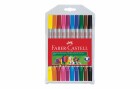 Faber-Castell Filzstift Set mit 10 Stück, farbig, Strichstärke: 3