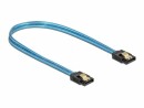 DeLock SATA-Kabel UV Leuchteffekt blau 30 cm, Datenanschluss