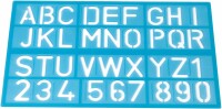 WESTCOTT  Zeichenschablone 50cm E-10600 00 A-Z, 0-9 blau/rot/grün