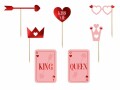 Partydeco Partyaccessoire Love is in the Air 7-teilig, Pink/Rot