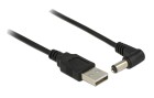 DeLock USB-Stromkabel USB A ? Hohlstecker 5.5/2.1mm 1.5 m