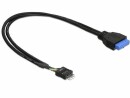 DeLock USB3.0 Pinheaderkabel 30 cm intern, Datenanschluss Seite