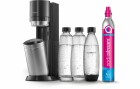 Sodastream Wassersprudler Duo Mega Pack Schwarz, Breite: 15.5 cm