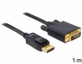 DeLock Kabel DisplayPort - DVI-D, 1 m, Kabeltyp: Anschlusskabel