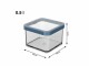 Rotho Vorratsbehälter Premium Loft 0.5 l, Blau/Transparent