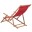 Image 2 vidaXL Chaise pliable de plage Tissu et cadre en bois Rouge