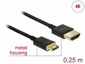 DeLock Kabel 4K 60Hz HDMI - Mini-HDMI (HDMI-C), 0.25