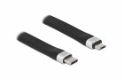 DeLock USB 2.0-Flachkabel USB C - Micro-USB B 0.135