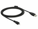 DeLock USB 2.0-Kabel mit Ferritkern USB A - Micro-USB