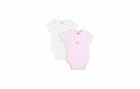 noukie's noukies Kurzarm-Wickelbody 2er Set, Weiss & Rosa mit