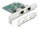DeLock Netzwerkkarte 2x RJ45 2.5 Gbps PCI-Express x1