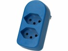 Max Hauri Mehrfachstecker maxADAPT BS 2 x T13, Blau, Detailfarbe