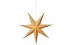 Star Trading Papierstern Cotton, Gold, Ø 60 cm, Betriebsart: Netzbetrieb