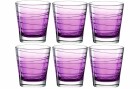 Leonardo Trinkglas Vario Struttura 250 ml, 6 Stück, Violett