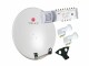 Satelliten TV Zubehör SAT Antenne Set Astra/Hotbird 4 Teilnehmer, Weiss, 100