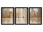 Wallxpert Bild Golden Art 3 Stück, 35 x 45