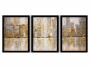 Wallxpert Bild Golden Art 3 Stück, 35 x 45