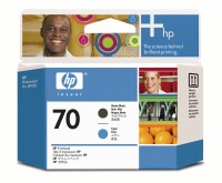 Hewlett-Packard HP Druckkopf 70 matt-schwarz/cyan C9404A DesignJet Z2100
