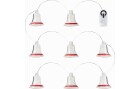 Sirius Weihnachtslichterkette Tiffany Glocke, 8 × Lampen, Rot