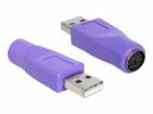 DeLock USB Stecker zu PS/2-Buchse Adapter, Für PS2
