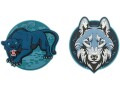 Schneiders Badges Panther + Wolf, 2 Stück, Eigenschaften: Keine