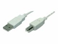 M-CAB - USB-Kabel - USB Typ B (M) zu USB (M) - USB 2.0 - 2 m - Grau