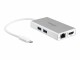 StarTech.com - USB C Multiport Adapter - Aluminum - Power Delivery (USB PD) - USB C to Gigabit Ethernet / 4K HDMI / USB 3.0 Hub (DKT30CHPDW)