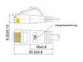 SLIM Slimpatchkabel RJ-45 - RJ-45, Cat 6, UTP, 20