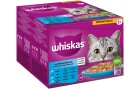 Whiskas Nassfutter Fisch Auswahl in Gelee 1+, 24 x