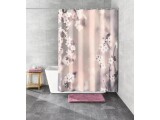 Kleine Wolke Duschvorhang Blossom 180 x 180 cm , Grau/Hellrosa