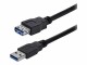 StarTech.com - 1m Black SuperSpeed USB 3.0 Extension Cable A to A - Male to Female USB 3 Extension Cable Cord 1 m (USB3SEXT1MBK)